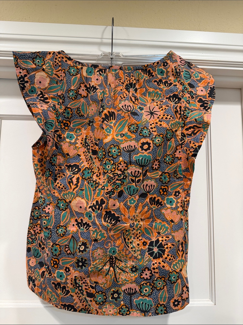 A.L.C. Portia Floral Ruffle-Sleeve Top Size 6 - Picture 5 of 5